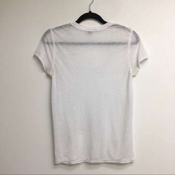 VINCE Slub Sheer Crew Neck Short Sleeve T-Shirt White S - Picture 3 of 4